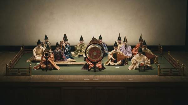 Editorial illustration for Gagaku: Japan's Ancient Court Music, From Silk Road Influences to Living Heritage