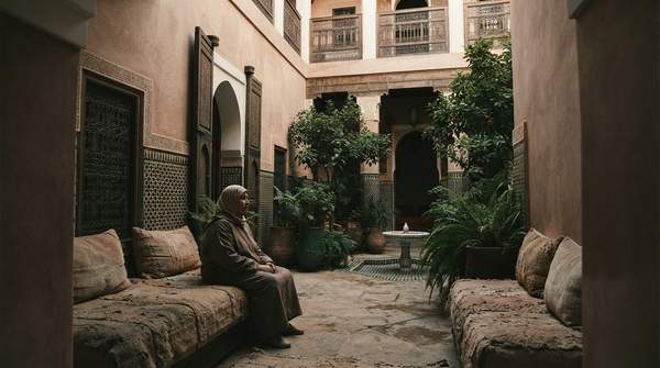 Editorial illustration for Inside the Walls: How the Moroccan Riad Turns Privacy, Family, and Climate Into Architecture
