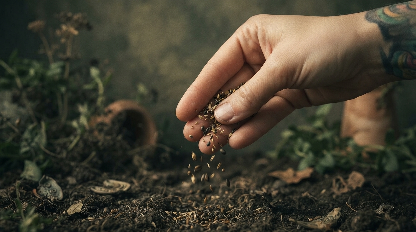 Editorial illustration for Saving Heirloom Seeds: A Beginner's Path from Bolting Plants to a Full Seed Jar